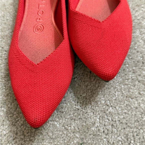 Rothy's Women's The Point Red Flats - Picture 13 of 13